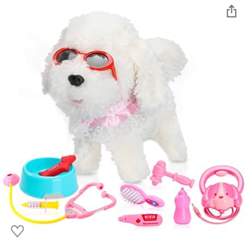 11 Pieces Interactive Walking Dog Toys Pack for Kids, Electronic Remote Control